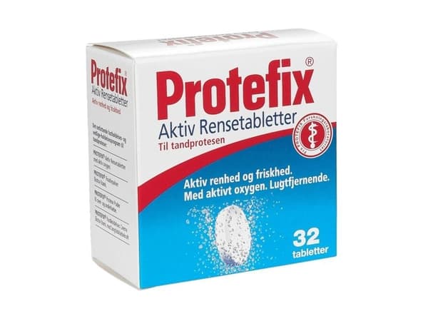 Protestablett, Protefix Aktiv, med 32 tabletter