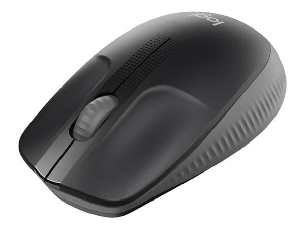 Logitech M190 - Mus - optisk - 3 knapper - trådløs - USB trådløs mottaker - mellomgrå