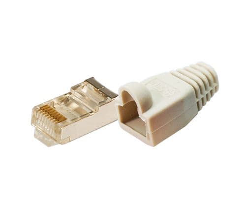 LogiLink MP0011, CAT5e, Grå, Plast, Gull, 100 stykker