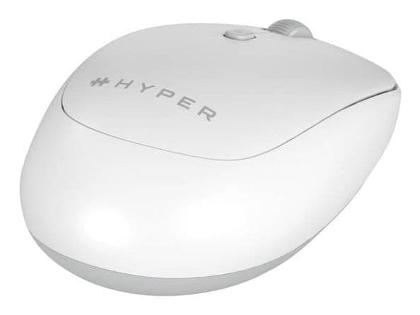 HYPER HS2100GL, Høyre hendt, Bluetooth, 2400 DPI, Grå, Hvit