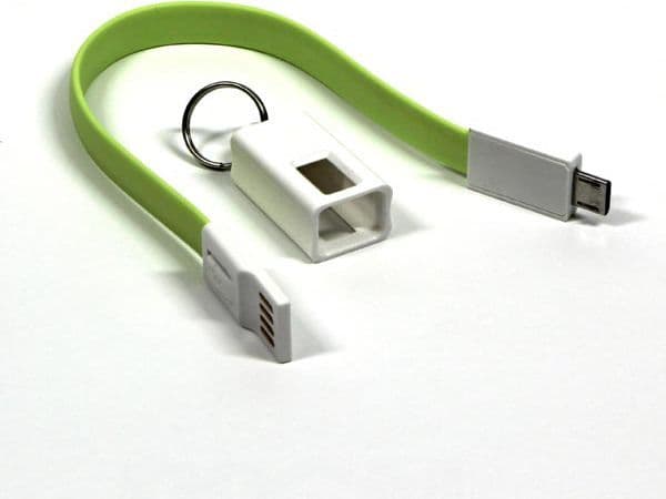 USB-kabel Logo Logo microUSB, nyckelring, ljusgrön