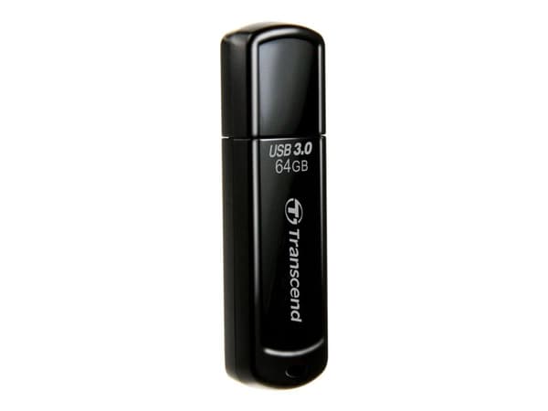 Transcend JetFlash 700 - USB-flashstasjon - 64 GB - USB 3.0 - svart