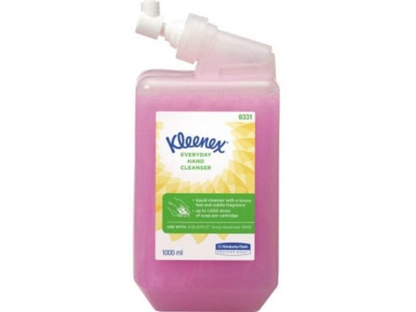 Kleenex 6331, Händer, Flytande tvål, Rosa, Rektangulär, Spanien, 1000 ml