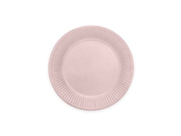 Roséguld papptallrikar, 18 cm 8 st