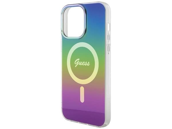 Guess IML iriserende MagSafe-deksel til iPhone 15 Pro - svart