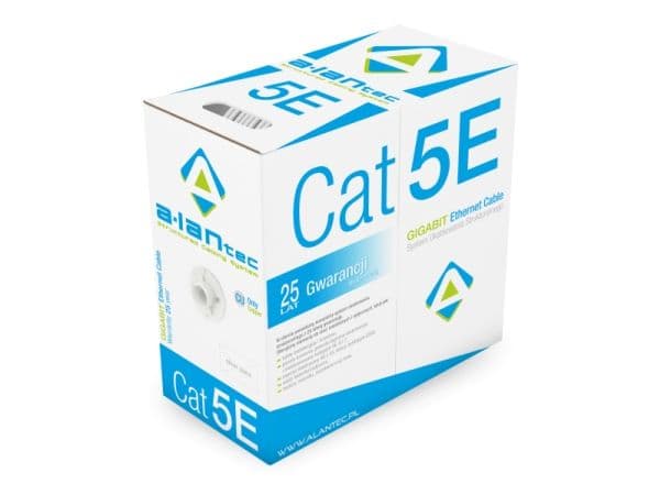 ALANTEC - Bulkkabel - 305 m - FTP - CAT 5e - halogenfri - grå