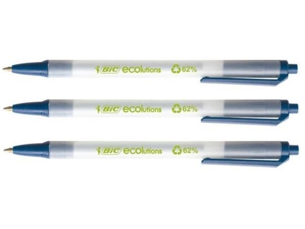 Kuglepen BIC Clic Stic ECOlutions blå - (50 stk.)