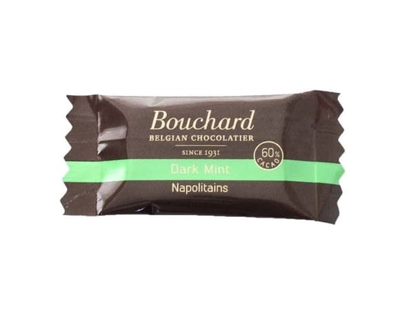 Chokolade Bouchard Dark Mint - 5g flowpakket (1kg)