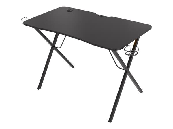 Genesis Holm 200 RGB - Skrivbord - rectangular with contoured corners - svart