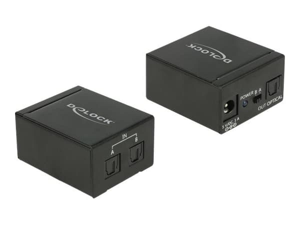 Delock TOSLINK Switch - Lydsvitsj - 2 x TOSLINK - stasjonær