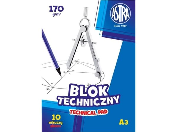 Astra Technical block A3 10k white 170g 10pcs