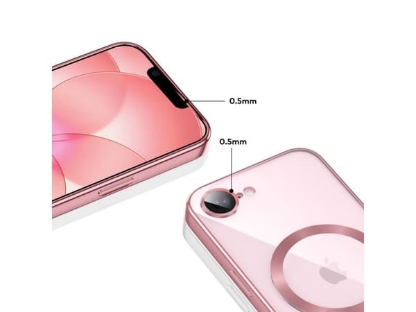 Tech-Protect MagFlex MagSafe-suojus iPhone 16e / 17e - vaaleanpunainen värinen
