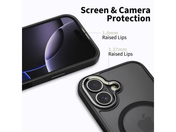 Tech-Protect MagEdge MagSafe-deksel til iPhone 17 - matt svart