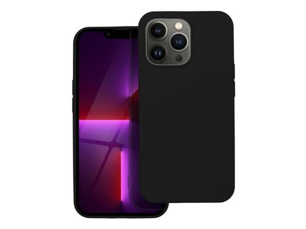 Silicone bagcover til iPhone 13 Pro - svart