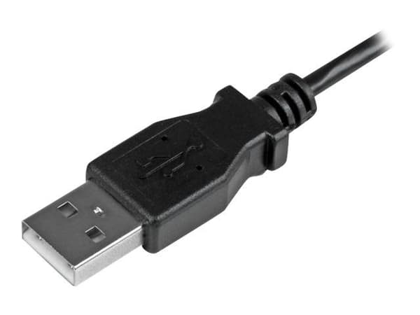 StarTech Left Angle Micro USB Cable - 1 ft / 0.5m - 90 degree - USB Cord - USB Charger Cable - USB to Micro USB Cable (USBAUB50CMLA) - USB-kabel - ...