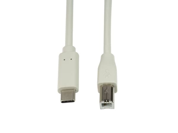 LogiLink CU0160, 1 m, USB C, USB B, USB 2.0, 480 Mbit/s, Vit