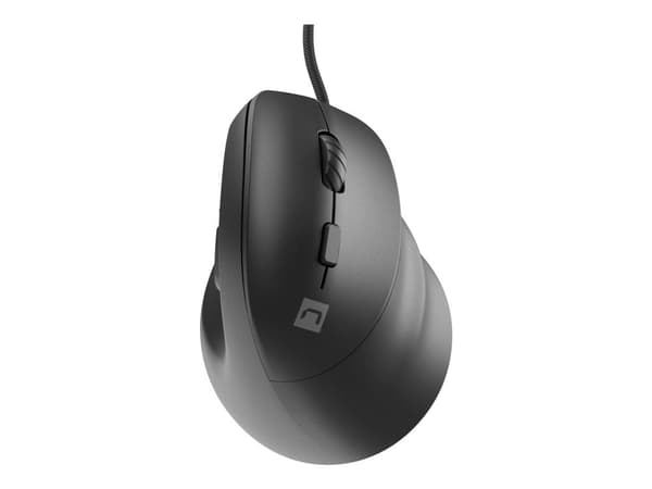 Natec CRAKE 2 PRO - Vertikal mus - ergonomisk - optisk - 6 knapper - kablet - USB - svart