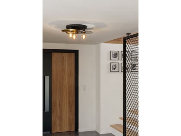 EGLO LINTMILL LOFT Ø530 E27 SORT/BM/LYSEGRÅ