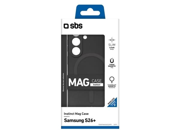SBS Instinct Mag Case for Samsung Galaxy S26 Plus Compatible with MagSafe - Black