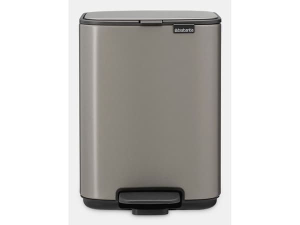 Brabantia Bo, 4 l, Rektangulær, Stål, Platina, Plast, Pedal