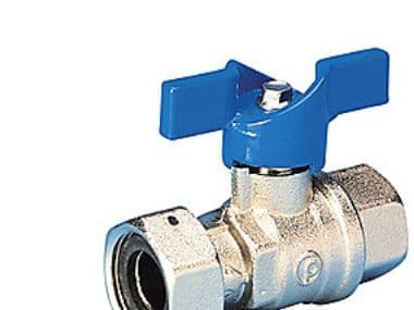 3/4" x 3/4" kulventil m/ mätarförskruvning