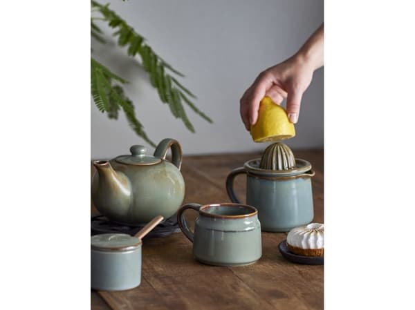 Bloomingville Pixie burk med lock & sked, grön, stengods