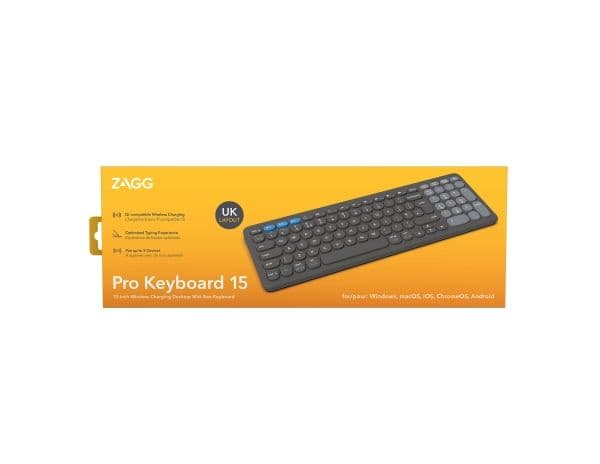 ZAGG Pro Keyboard 15, Trådlös, Bluetooth, QWERTY, Svart