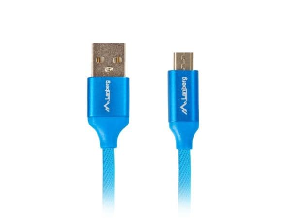 Lanberg - USB-kabel - USB (hann) til Micro-USB type B (hann) - USB 2.0 - 1.8 m - blå