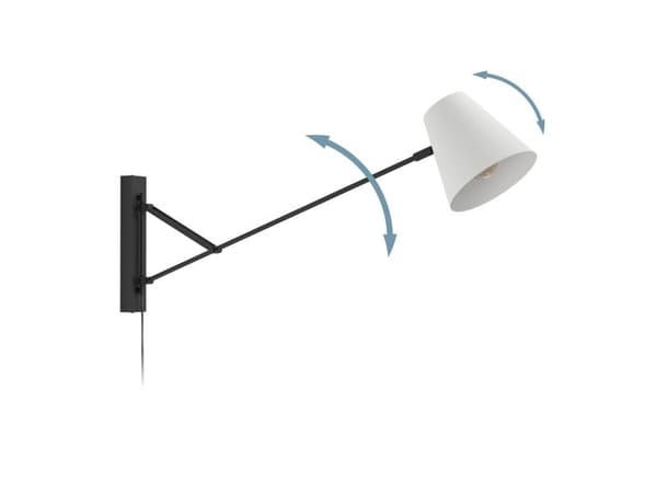 EGLO FORCADET vegglampe E27 sort/grå