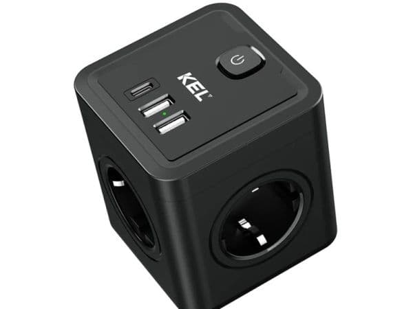 Rozgałeźniki 4x2p+Z ja 2xUSB-A | 1xuSB-C Schuko | KEL