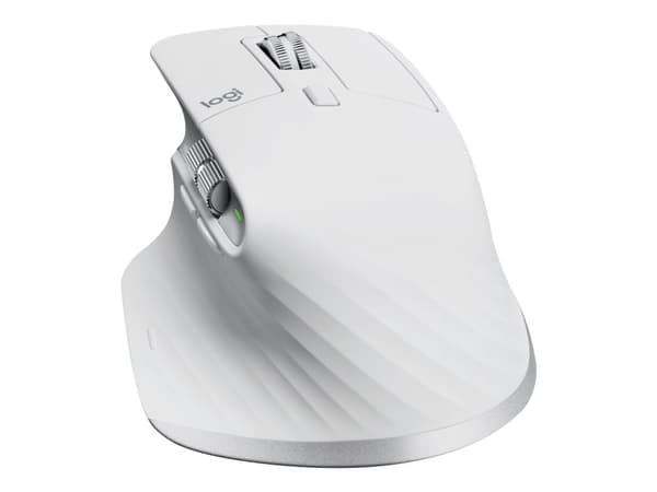 Logitech MX Master 3S Performance Wireless Mouse - Mus - ergonomisk - optisk - trådløs - Bluetooth, 2.4 GHz - Logitech Logi Bolt USB-mottaker - pale