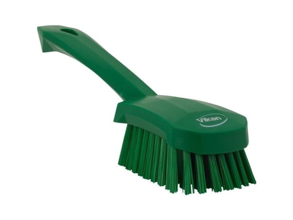 Handborste, Vikan, 27 x 7 x 8,5 cm, grön, polyester/PP/rostfritt stål