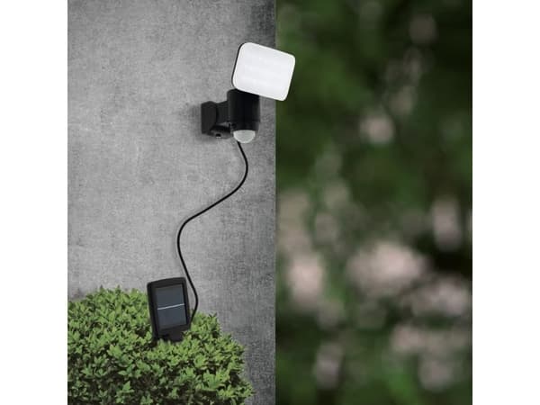 EGLO CASABAS solcelle vegglampe - sort med sensor