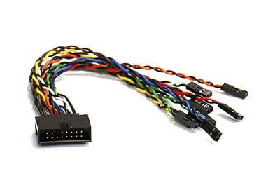 Supermicro Front Panel Switch Cable, 16-pin, 0,15 m, musta, Monivärinen