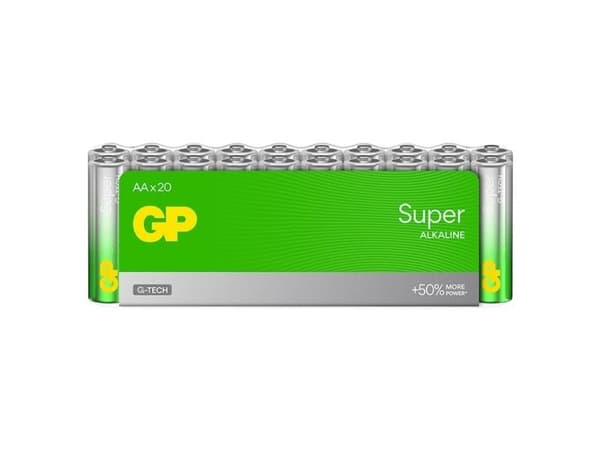 GP Super Alkaline AA-batteri 15A/LR6 20-pak