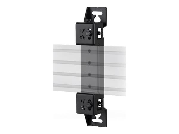 B-TECH System X BT8390-WFK6 - Monteringskomponent (rail mounting bracket) - för platt panel/AV-utrustning - svart - montering på skena