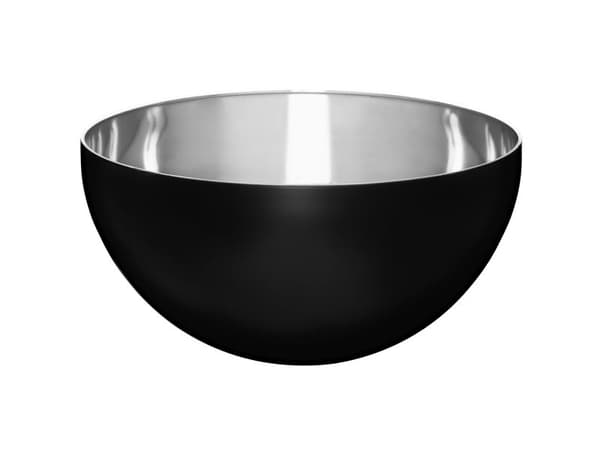 Skål i rustfritt stål, svart 24 cm
