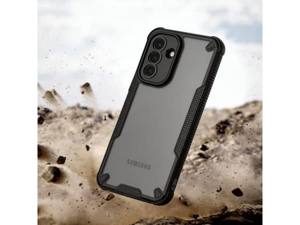 Tech-Protect Rugged Shield-deksel for Samsung Galaxy A37 5G - transparent svart