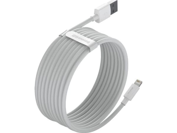 Baseus TZCALZJ-02, Hvit, USB A, Lightning, 1,5 m, Hankjønn, Hankjønn