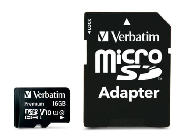 Verbatim - Flashminnekort (microSDHC til SD-adapter inkludert) - 16 GB - Class 10 - microSDHC