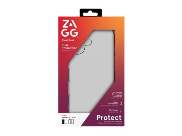 ZAGG Clear, Suojus, Apple, iPhone 17, 16 cm (6.3"), Läpinäkyvä