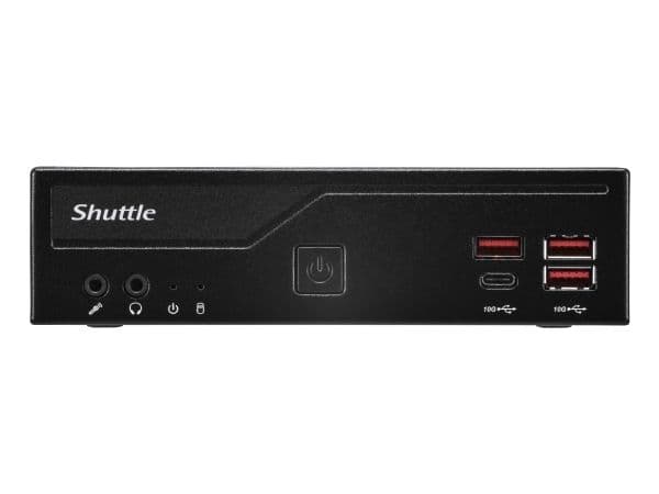 Shuttle DB860, 1,35 L størrelse PC, Mini PC barebone, Intel B860, LGA 1851 (Socket V1), DDR5-SDRAM, M.2, PCI Express, SATA