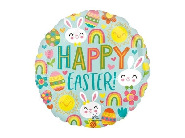 Folieballon Happy Easter, 43 cm