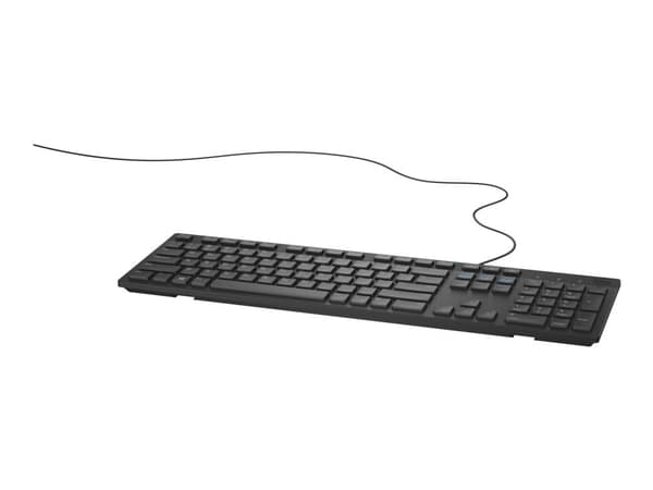 DELL KB216, Standard, Kabel, USB, QWERTY, Sort, US Layout