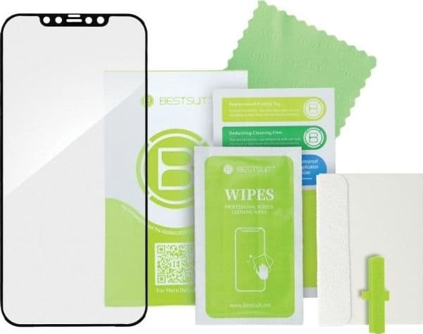 Bestsuit hybridglas Flex-Buffer 5D Biomaster för iPhone 12 mini 5,4" svart