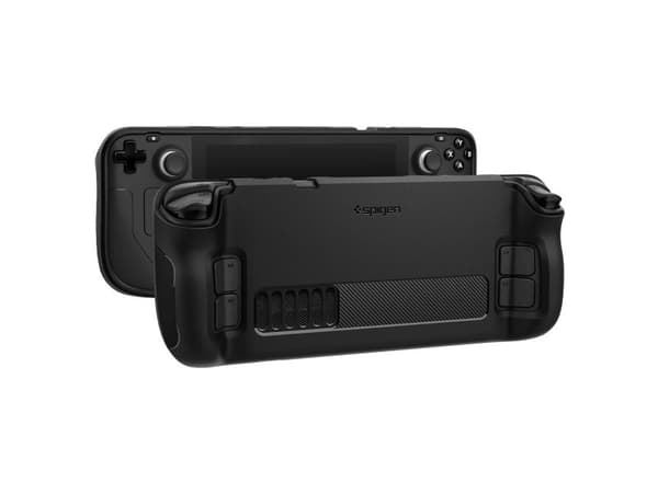 Spigen Rugged Armor, Etui, Damp, Sort, Termoplastisk polyuretan (TPU), Steam Deck