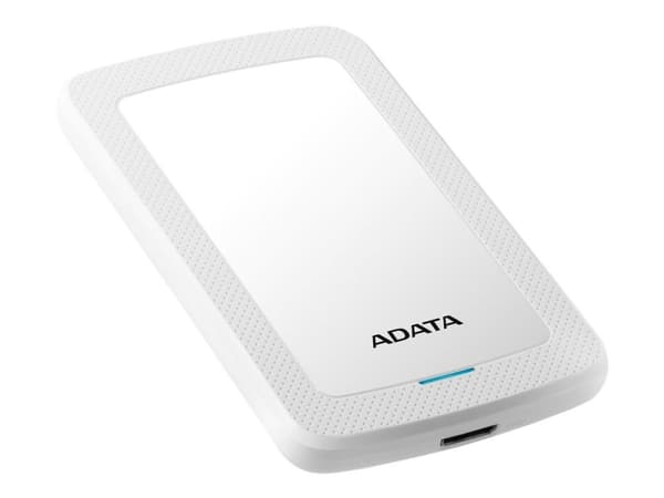 ADATA HV300 - Hårddisk - 1 TB - extern (portabel) - USB 3.1 - 256 bitars AES - vit