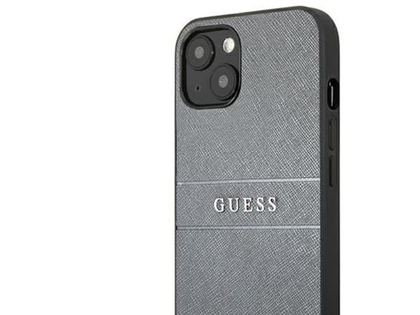 Guess GUHCP13SPSASBGR iPhone 13 mini 5,4" grå/grå Saffiano-rem