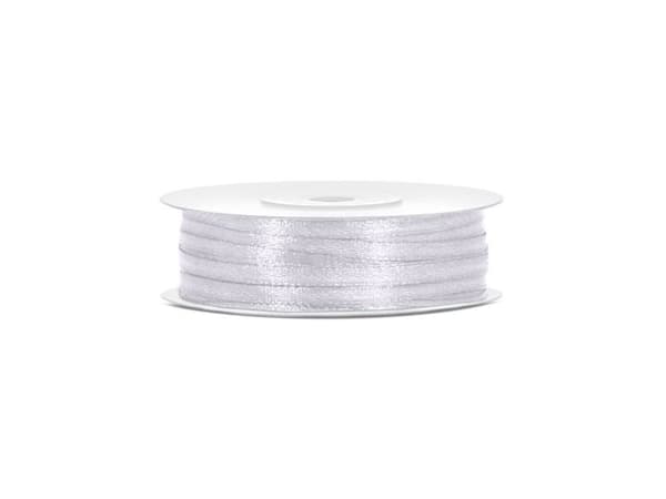 Vit satinband 3 mm