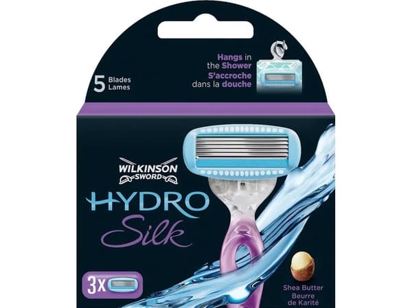 Wilkinson Sword Hydro Silk utskiftbare barberblade til barberhøvel – 3 stk